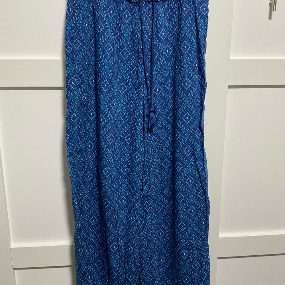 Knox Rose Blue wide leg boho pant